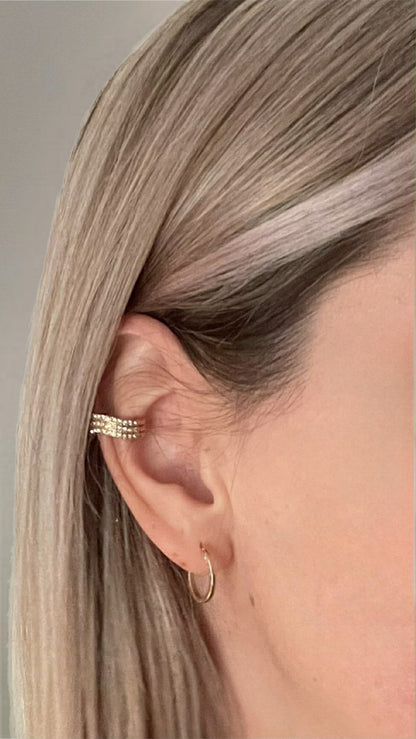 Anneau d'oreille - Croquant - Acier inox or - Boutique Primera Montréal