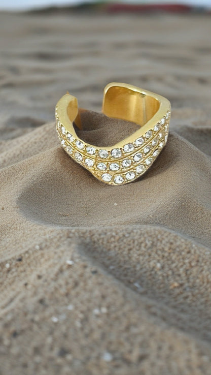 Boucle oreille - Acier inoxydable or - Boutique Primera Montréal