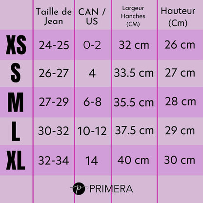 Guide des tailles - Primera boutique Saint-Zotique