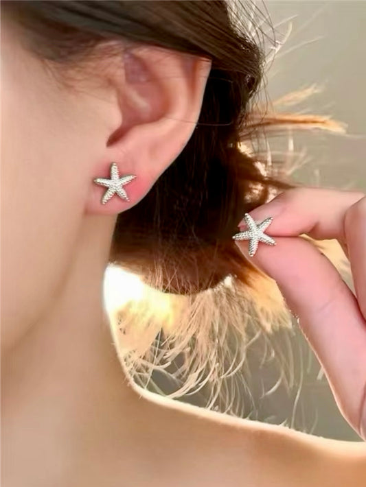 Boucles d'oreilles étoile de mer argent